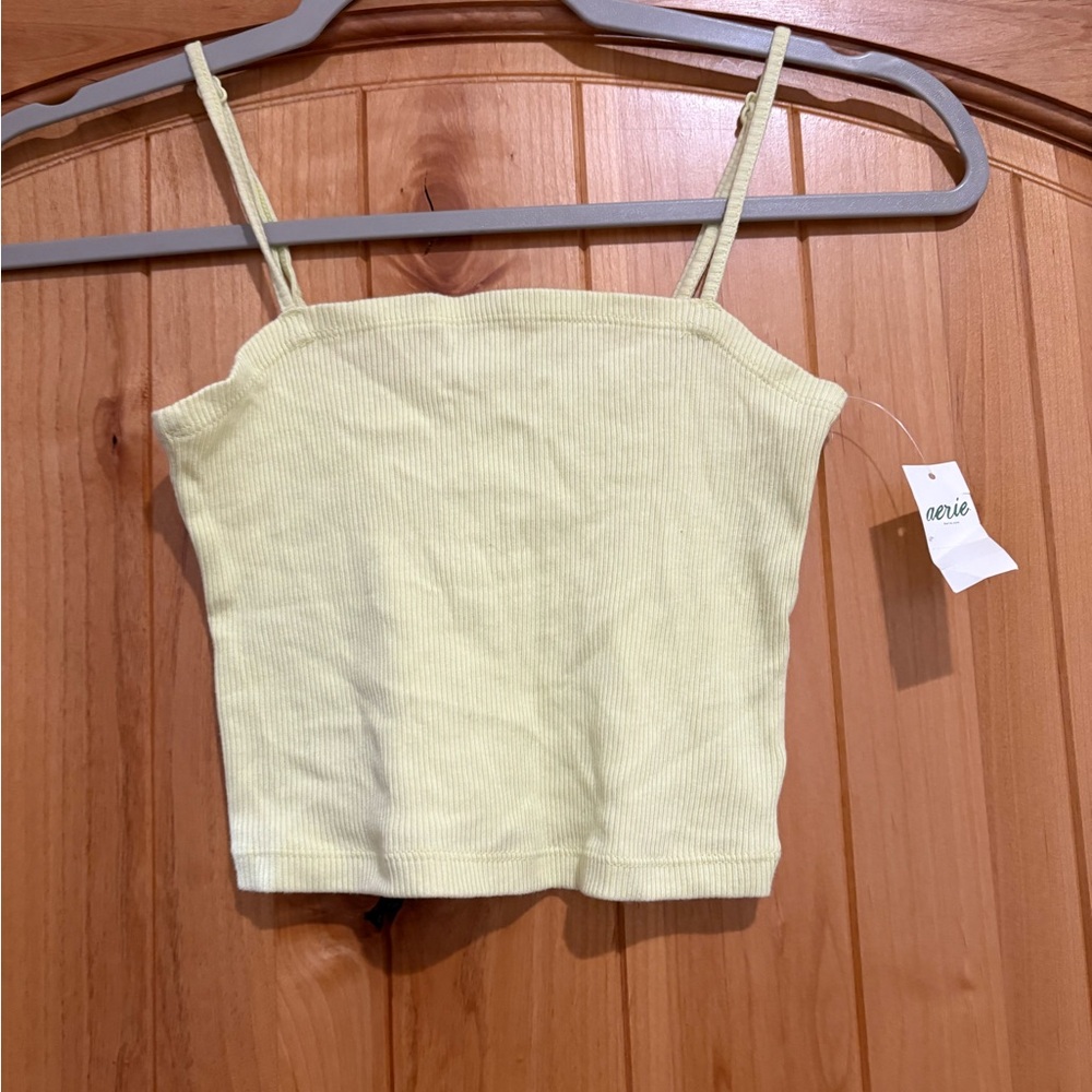 Aerie Light Yellow Ribbed Camisole